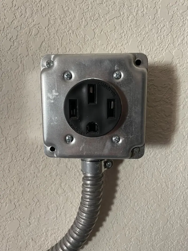 NEMA 14-50 outlet installed for Electrical Panel Upgrade in Country Homes